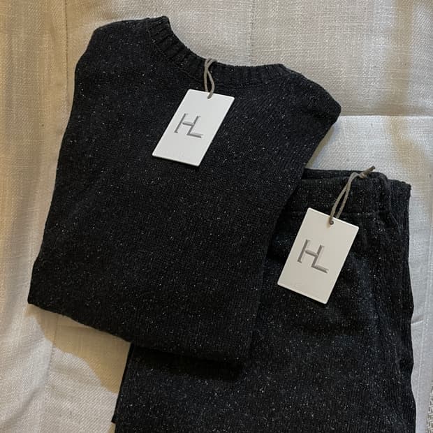 헤릴 HERILL 25ss 아메리칸 데드스탁 셋업 스웨터, 팬츠 차콜