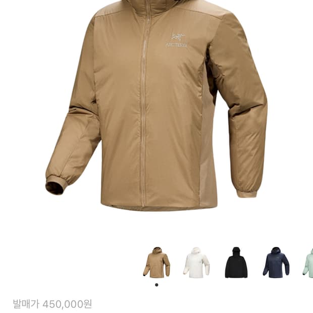 아크테릭스 아톰 후디 캔버스 l