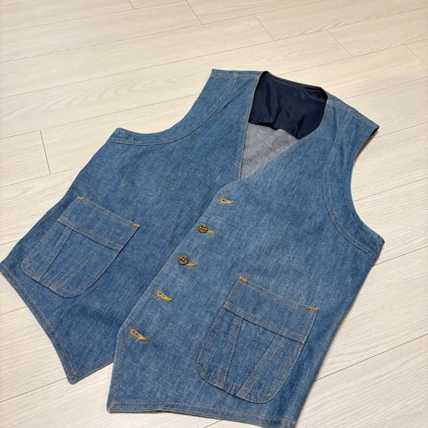 빈티지 웨스턴 데님 베스트 (100-105)