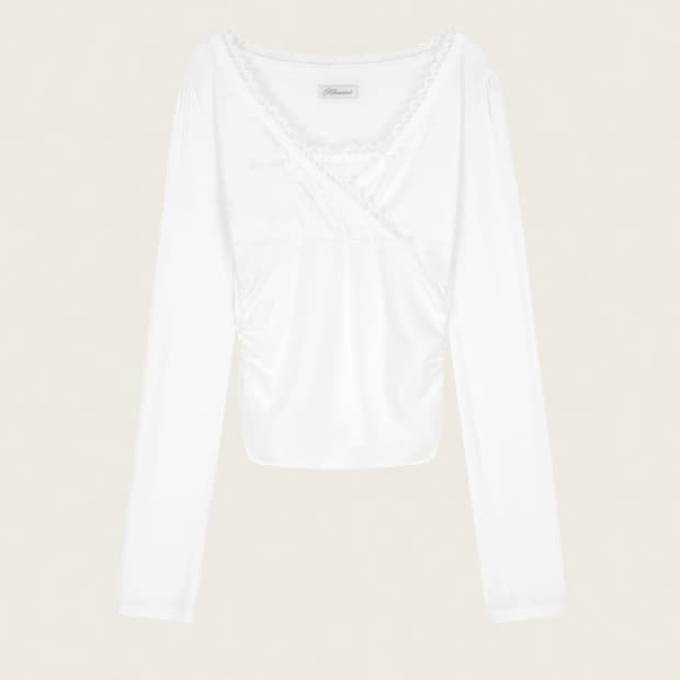 클리시어 비비안 발레 레이스탑 화이트