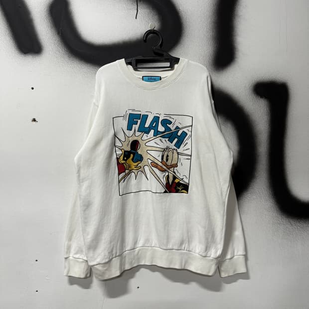 정품 구찌 x 디즈니 플래쉬 코튼 펠트 스웻 셔츠 맨투맨