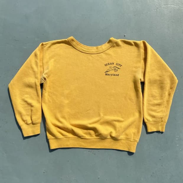 70's OCEAN CITY 빈티지 스웻셔츠 95~100