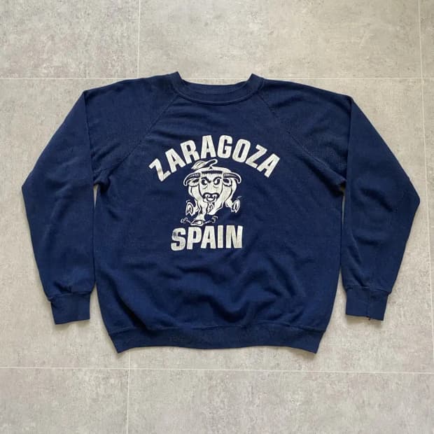 80's Artex 'ZARAGOZA SPAIN' 스웻셔츠 M(100)