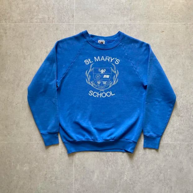 80's Fruit Of The Loom 빈티지 스웻셔츠 M(~66)