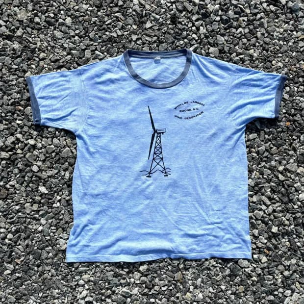 80s 빈티지 프린팅 링거 티셔츠 100~105