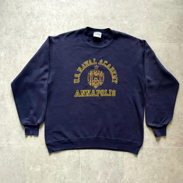 90's 미 해군 사관학교 'ANNAPOLIS' 스웻셔츠 XL(~105)