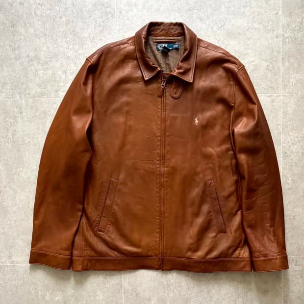폴로 랄프로렌 맥스웰 램스킨 레더 자켓 2XL