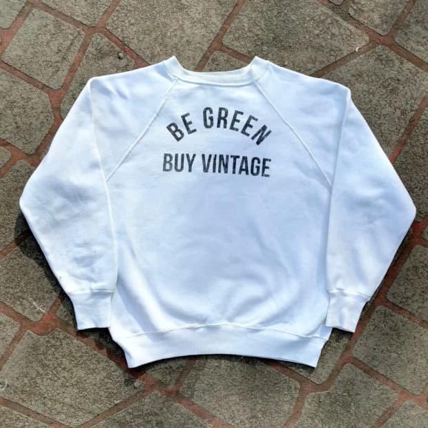 80's BE GREEN BUY VINTAGE 빈티지 스웻셔츠 ~103