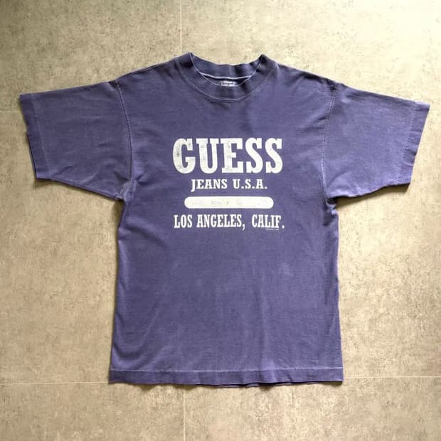90's GUESS 싱글스티치 티셔츠 M(95~100) USA MADE