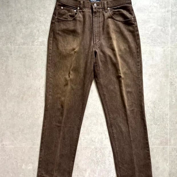 90's 폴로 랄프로렌 SPORTMAN 브라운 데님 34~35"