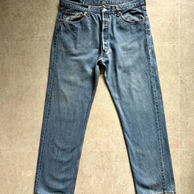 90's 리바이스 501 워싱 데님 35~36" Made In U.S.A