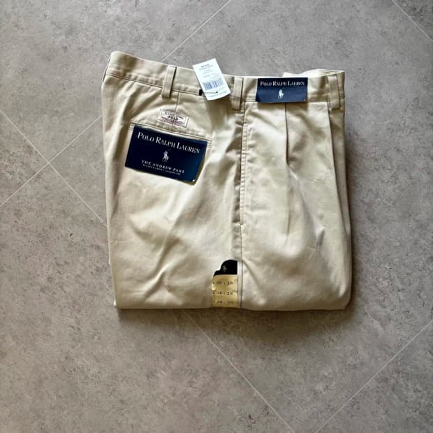 90's 폴로 랄프로렌 Andrew 치노 팬츠 34~35" 데드스탁