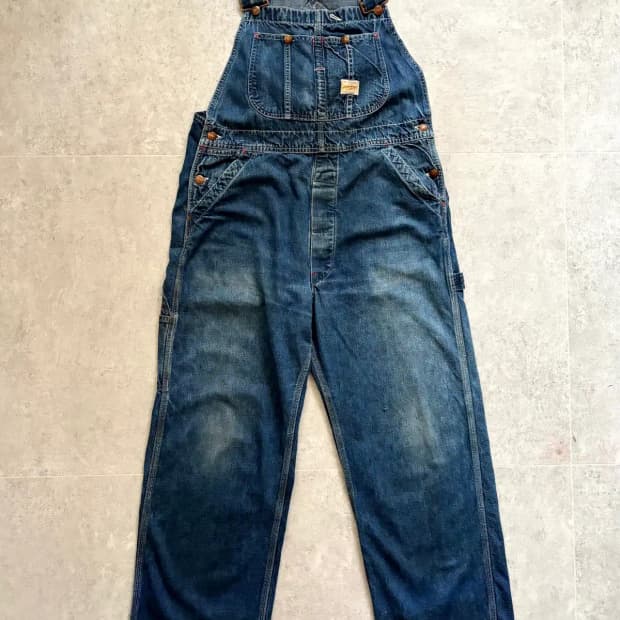 50~60's Penney's PAY-DAY 데님 오버롤 ~36"