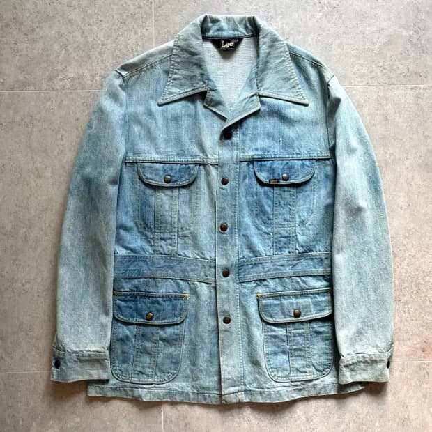 70's Lee 데님 사파리 자켓 L(100~103)