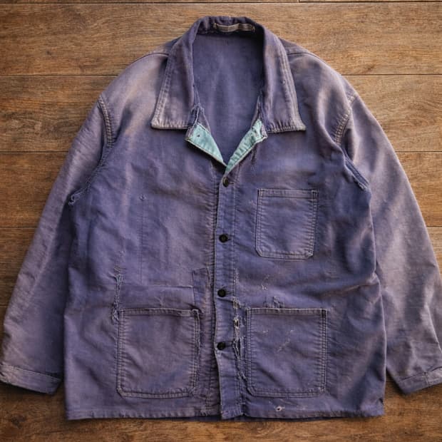 <SALE> 60~70's 프렌치 빈티지 몰스킨 워크자켓 105