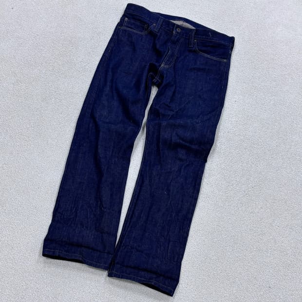 34 빈티지 진청 스트레이트 데님 팬츠 0415E