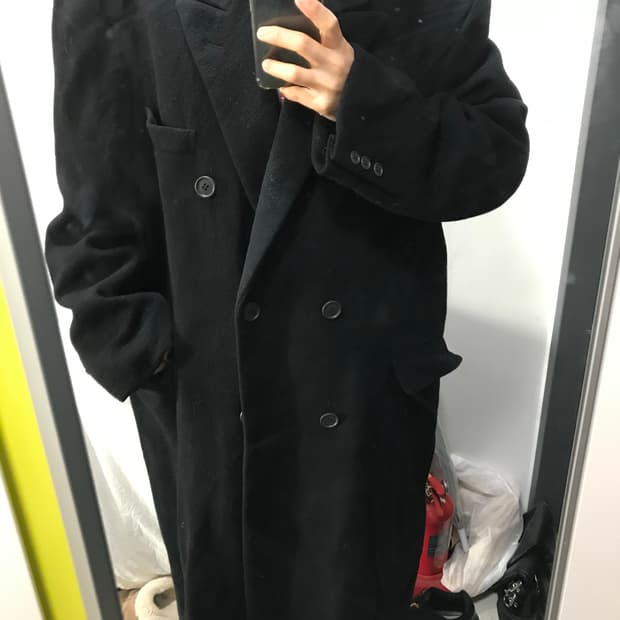 빈티지 울 롱코트