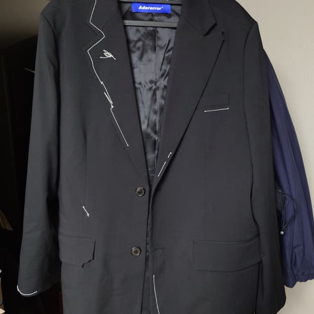 [L,105] 자라 아더에러 스티치 자켓 블래이저 블랙
