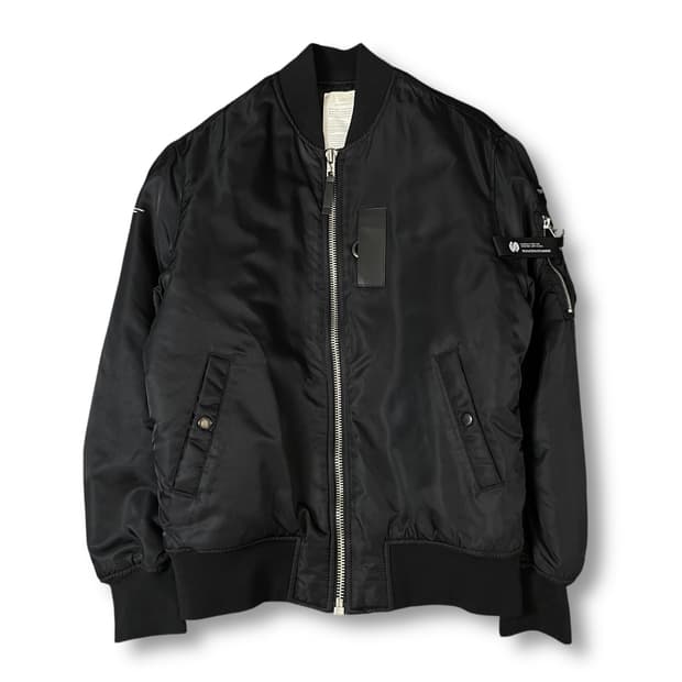 스테레오 바이널스 블랙 사이드 포켓 블루종 자켓 M