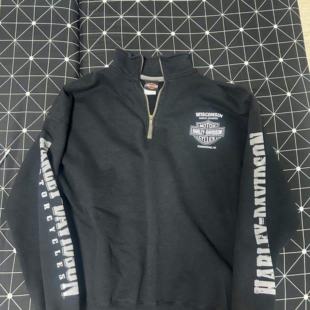 2XL 할리데이비슨 하프집업 맨투맨