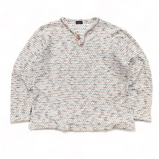 vintage toggle ethnic knit