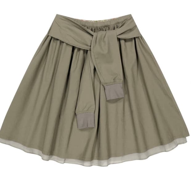 코이세이오 스트랩 셔링 스커트 애쉬 브라운 1 새상품