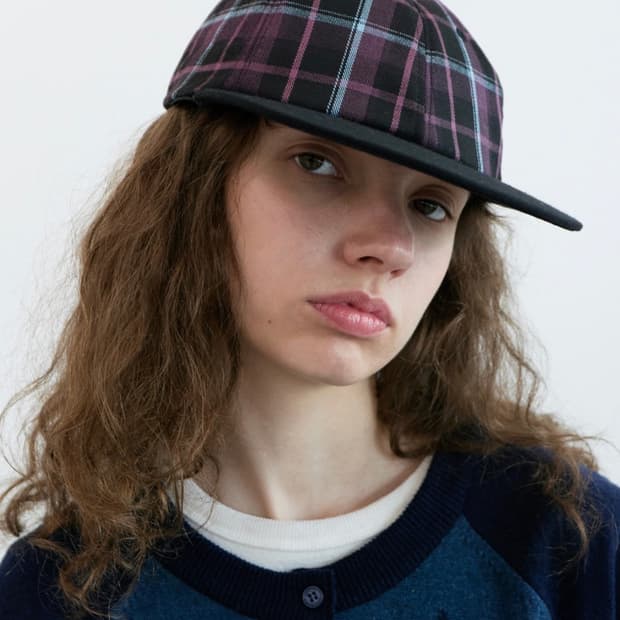 엔조블루스 클래식 체크 투톤 캡 모자