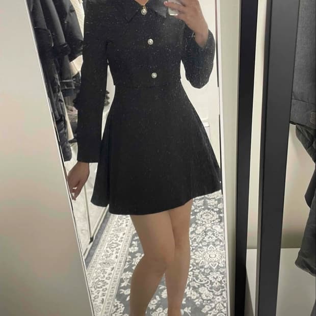 블랙진주단추원피스