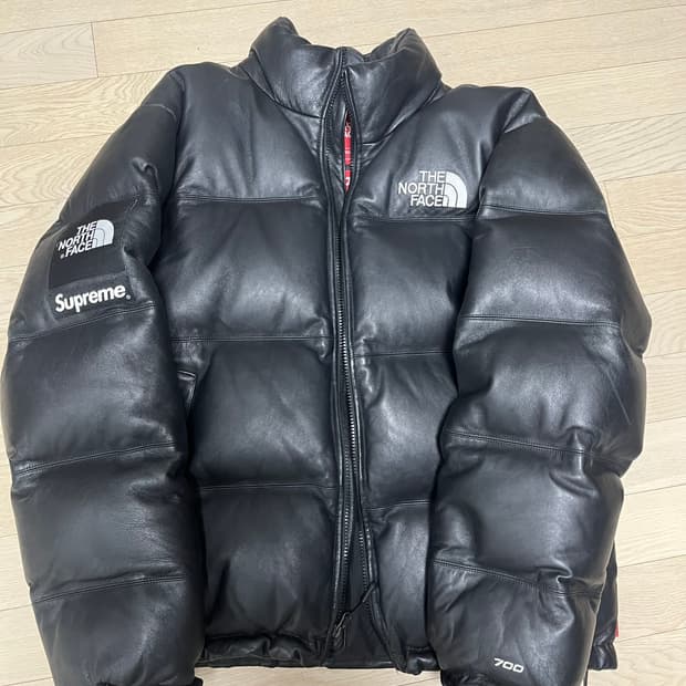 슈프림x노스페이스 슈노 레더 눕시 17fw