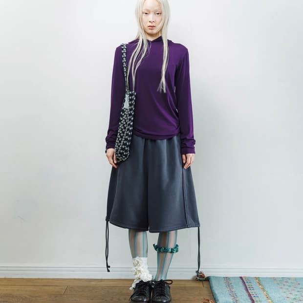 코이세이오 038 LINE SWEAT SHORTS CHARCOAL