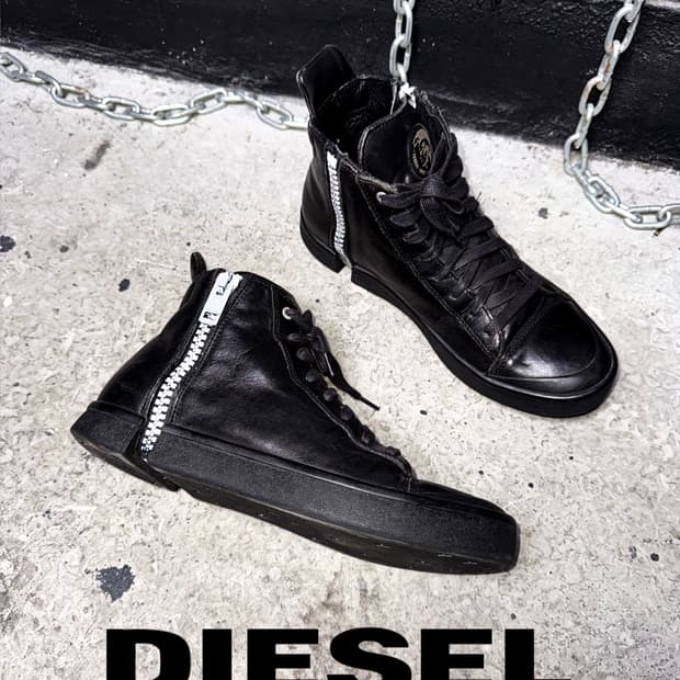 DIESEL – Zipper Leather High-top 