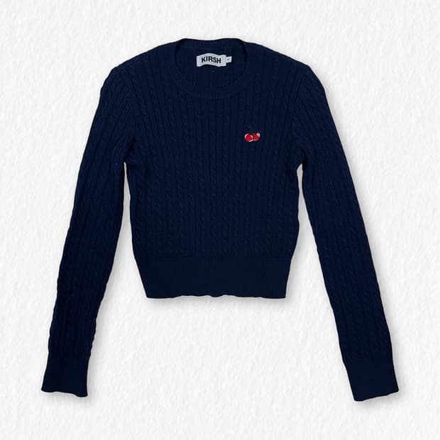 키르시 케이블 딱붙핏 니트