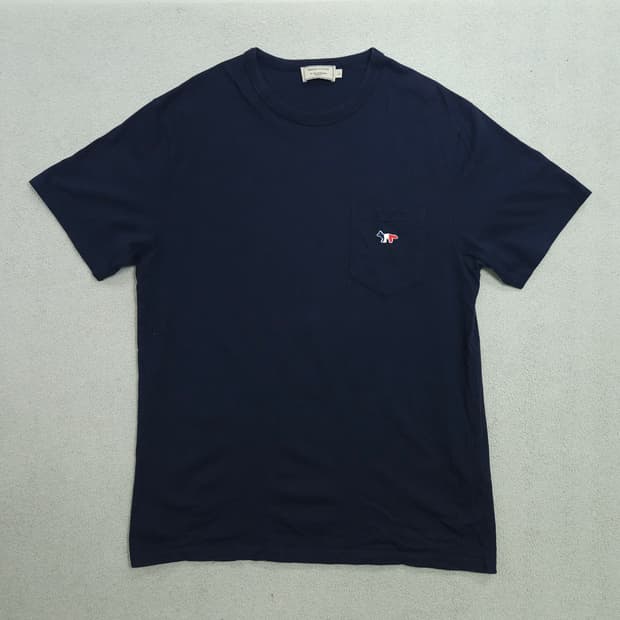 메종키츠네 트리컬러 반팔티 L