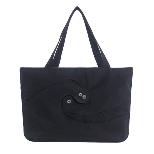 데이콜미 spiral tote bag black