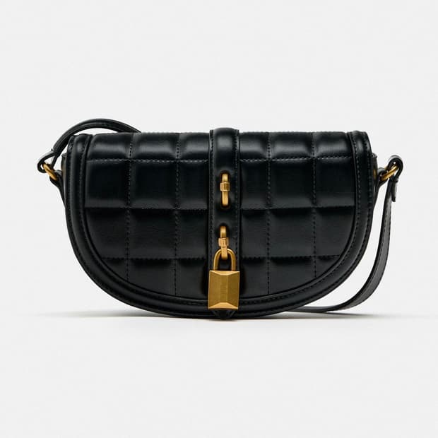 자라 ZARA 퀄팅 크로스 백 (BLACK)
