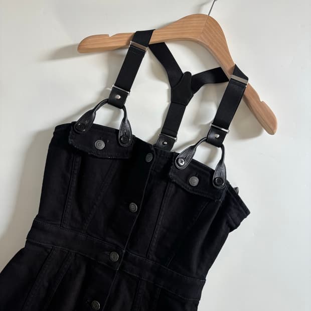 Moschino 모스키노 쿠튀르 블랙 서스펜더 원피스