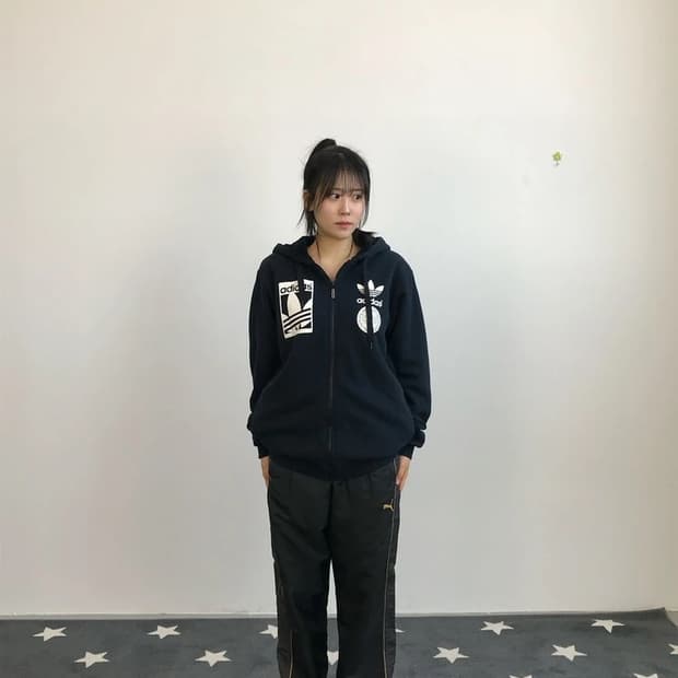 Adidas Trefoil Graphic Zip Hoodie