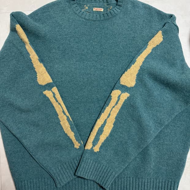 캐피탈 니트 Kapital 5G Wool Bone Crewneck