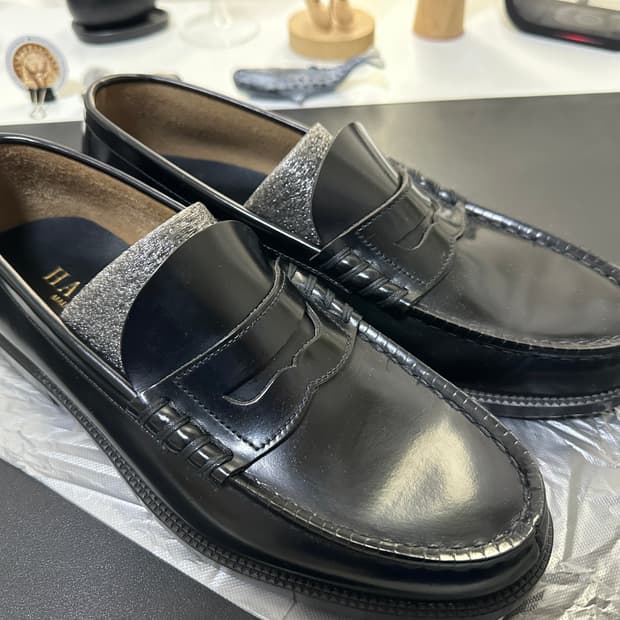 하루타 906 소가죽블랙 로퍼 270