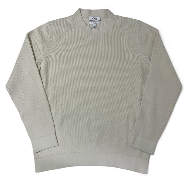 COS Regular Fit Cotton Knit Off-White L