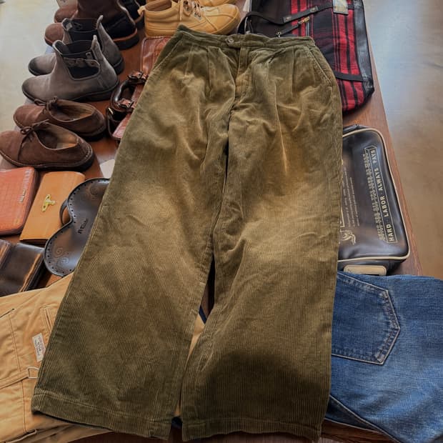 엔지니어드 가먼츠 코듀로이  하드 페이딩 릴렉스 핏 팬츠 M L 