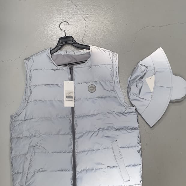 새거 한문철TV 반광 패딩 조끼 XL & 모자 세트