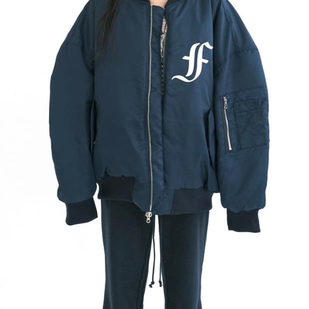 샵페어리 봄버 자켓 네이비