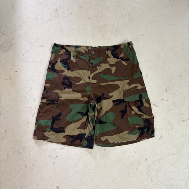 US ARMY USA 우드랜드 카모 카고 쇼츠 M
