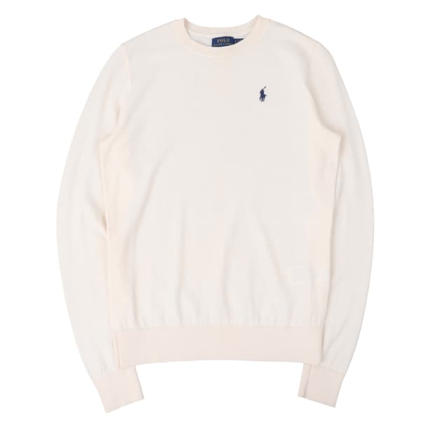폴로 랄프로렌 아이보리 워셔블 메리노 울 니트 스웨터