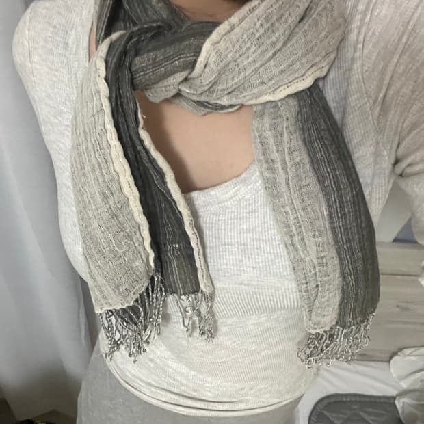 빈티지 레이어드 그런지 머플러