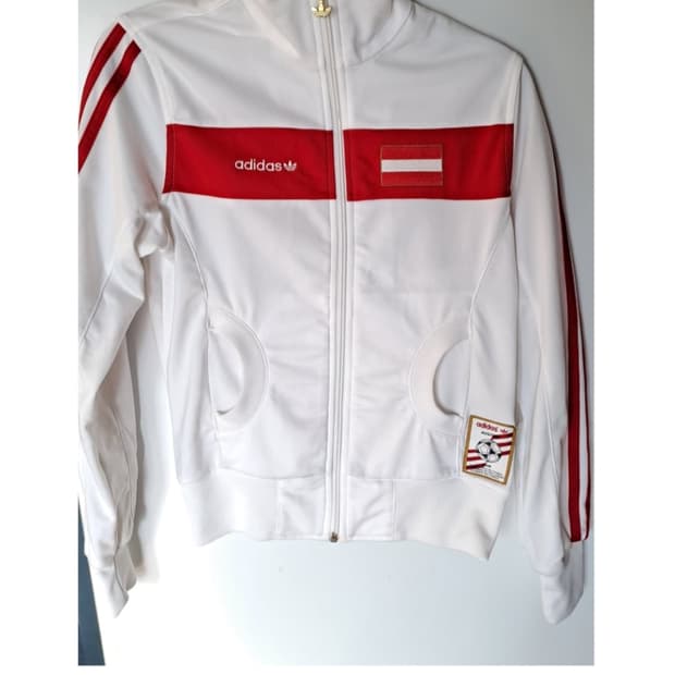 아디다스 오스트레일리아 호주 트랙탑 흰빨 져지