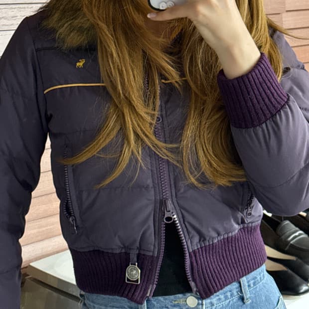 아베크롬비 투웨이 크롭 패딩