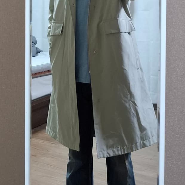 새상품) ANDZ 베이지 후드 트렌치 코트
