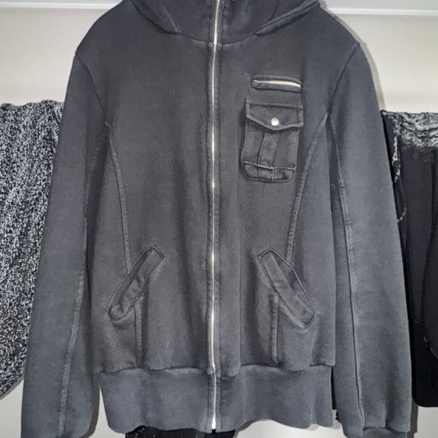 vintage hooded zip up